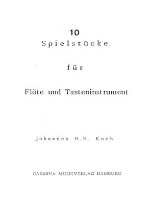 10 Spielstücke für Flöte und Tasteninstrument