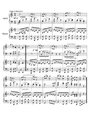 3. Satz der Serenade No. 4 für Harfe und Klavier