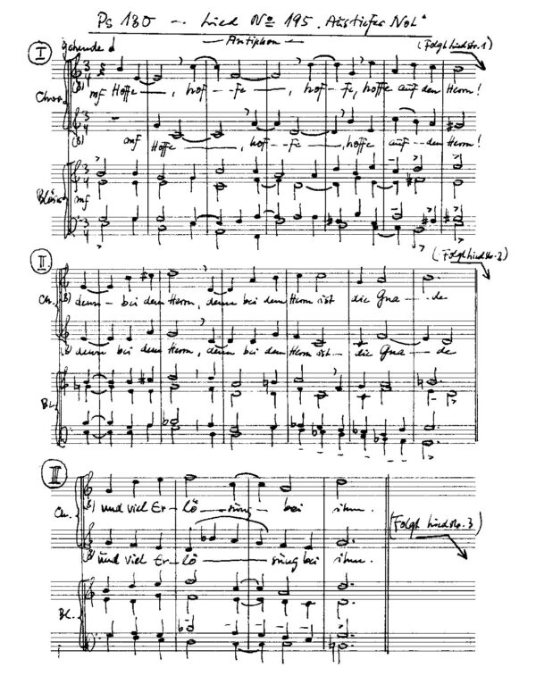 Ps. 130 - Lied No. 195 "Aus tiefer Not"