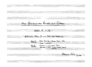 Das Gleichnis vom Pharisäer und Zöllner - Lukas 18, 9-14 - Biblische Szene für zwei Chöre und Instrumente