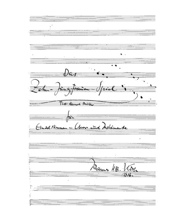 Das Zehn-Jungfrauen-Spiel für Einzelstimmen-Chor und Instrumente
