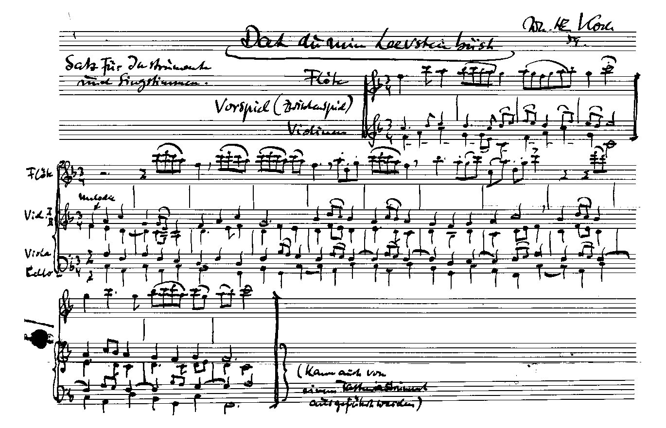 Dat du min Leeevsten büst - Satz für Instrumente und Singstimmen