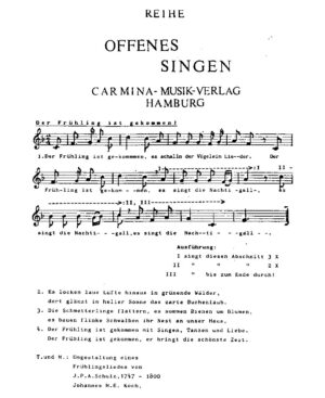 Reihe Offenes Singen - Der Frühling ist kommen