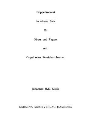 Doppelkonzert in einem Satz für Oboe und Fagott mit Orgel oder Streichorchester