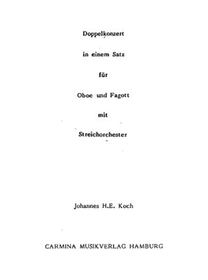 Doppelkonzert in einem Satz für Oboe und Fagott mit Streichorchester