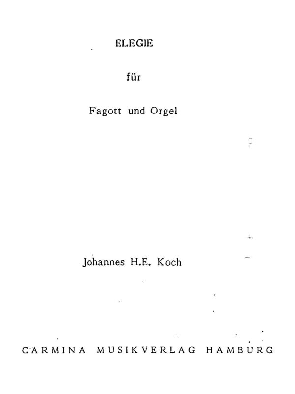 Elegie für Fagott und Orgel