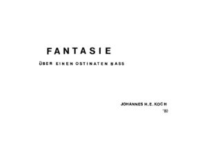 Fantasie über einen ostinaten Bass