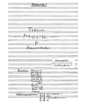 Festliche Musik für Blasorchester - Kennwort: "Wittenbecher"