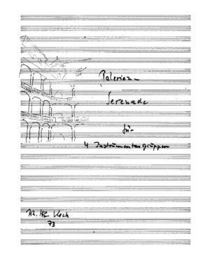 Galerien-Serenade für 4 Instrumentengruppen
