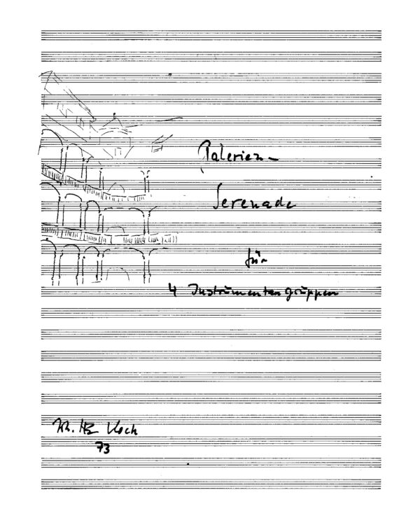 Galerien-Serenade für 4 Instrumentengruppen