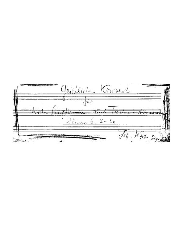 Geistliches Konzert für hohe Singstimme und Tasteninstrument - Römer 6, 2-3