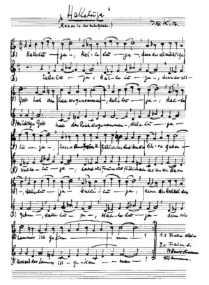 "Halleluja" - (Kanon in der Unterquinte)
