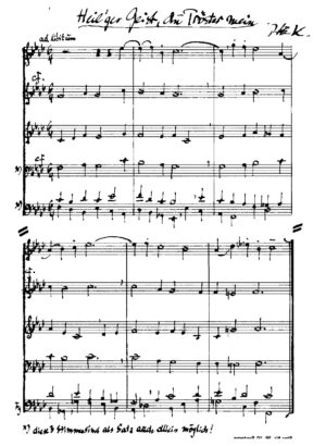 Heilger Geist du Tröster mein - Choral-Variationen in 7 Teilen für 5stimmig. gem. Chor