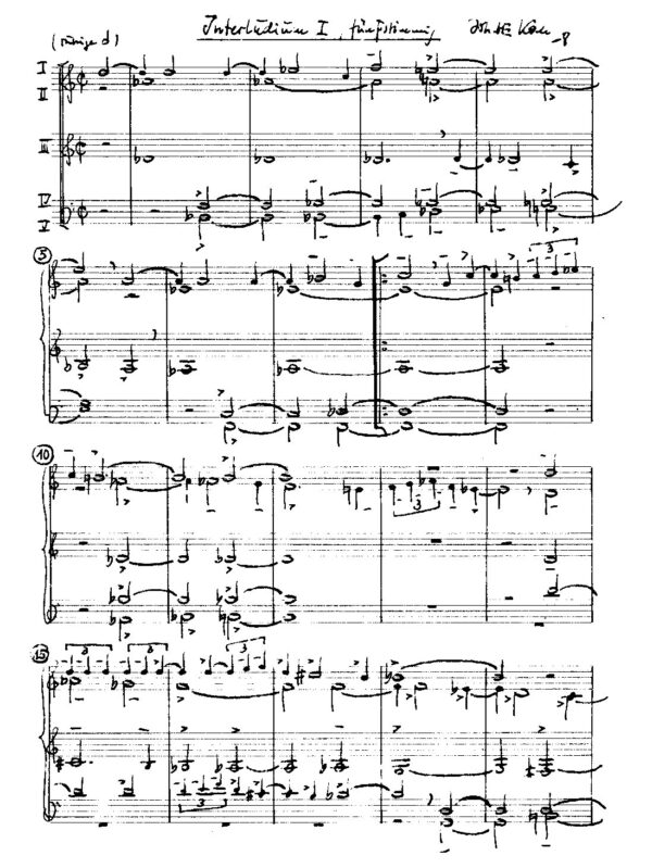 Interludium I, fünfstimmig