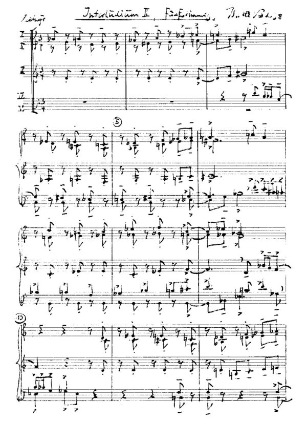 Interludium II, fünfstimmig