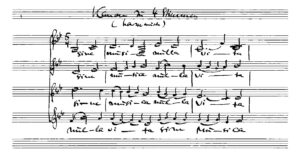 Kanon zu 4 Stimmen (harmonisch) - Sine musica nulla vita