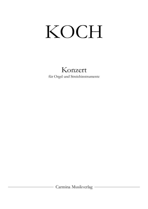Konzert für Orgel und Streichinstrumente