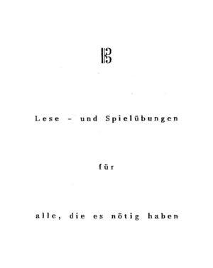 Lese- und Spielübungen für alle, die es nötig haben