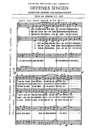 Offenes Singen - Lieder zur Advents- und Weihnachtszeit