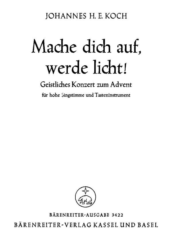 Mache dich auf, werde licht..! für Instrumente (Bläser) und Chor