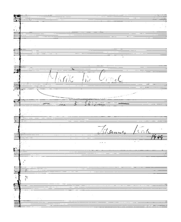 Musik für Orgel in 3 Sätzen