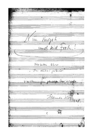 Nun singet und seid froh! - Motette über "In dulci jubilo" für vierstimmigen gemischten Chor, a cappella