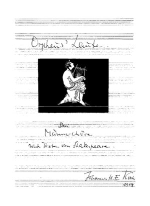 Orpheus' Laute - Drei Männerchöre nach Texten von Shakespeare