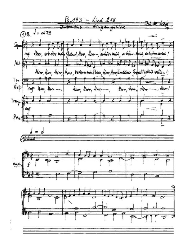 Ps. 143 - Lied 218 - Sammlung