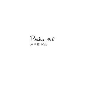 Psalm 145 für Chor, Gemeinde und 5 Blechbläser