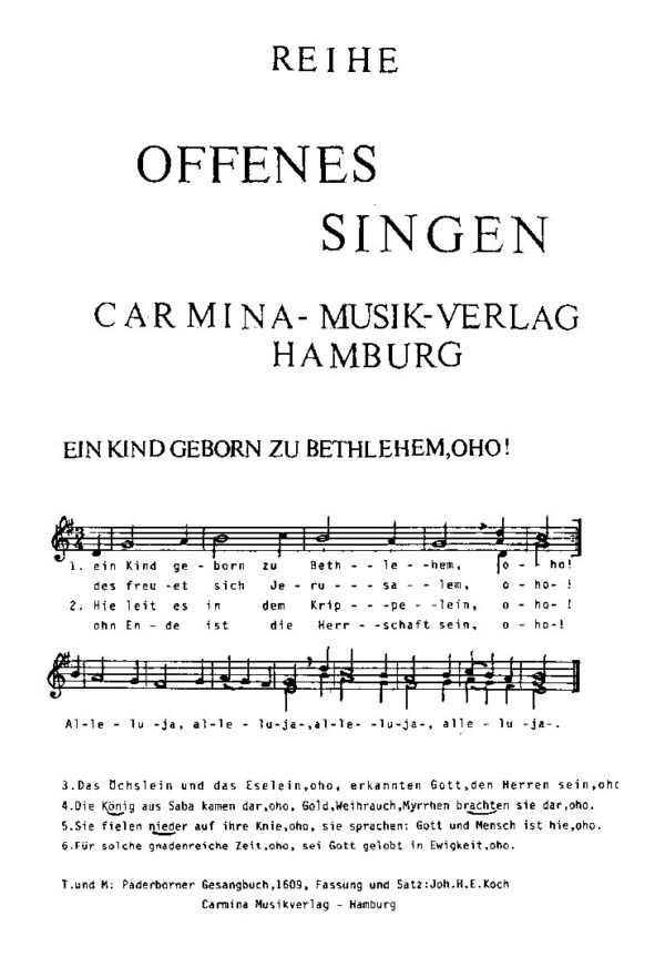 Reihe Offenes Singen - Singet, lieben Leut!