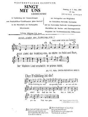 Singt mit uns - Lieder im Mai