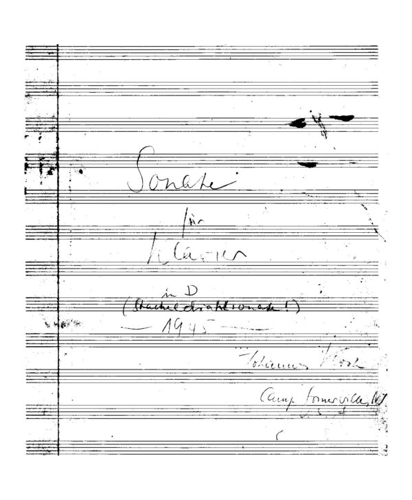 Sonate für Klavier in D (Stacheldrahtsonate!)