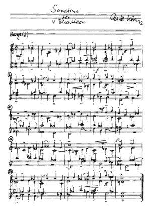 Sonatine für 4 Blechbläser