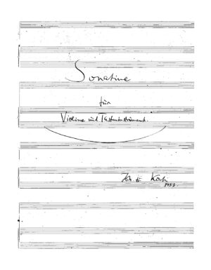 Sonatine für Violine und Tasteninstrument