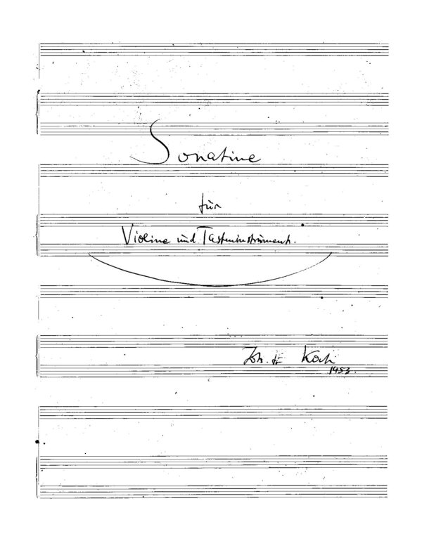 Sonatine für Violine und Tasteninstrument
