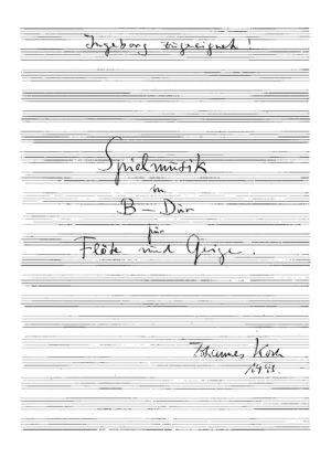Spielmusik in B-Dur für Flöte und Geige