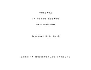 Toccata in tempo rubato pro organo