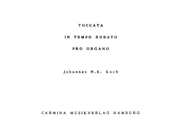 Toccata in tempo rubato pro organo