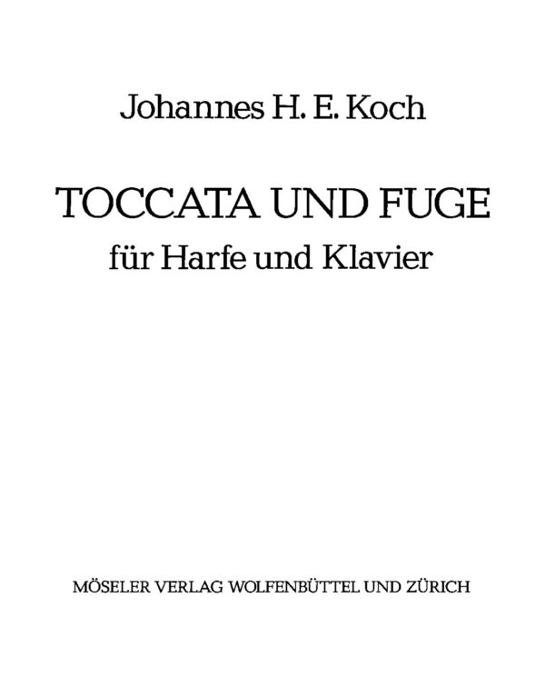 Toccata und Fuge für Harfe und Klavier