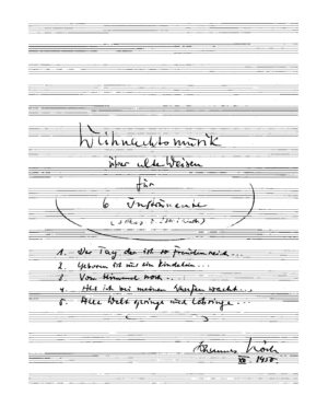 Weihnachtsmusik über alte Weisen für 6 Instrumente (3 Blas- u. 3 Streichinstr.)