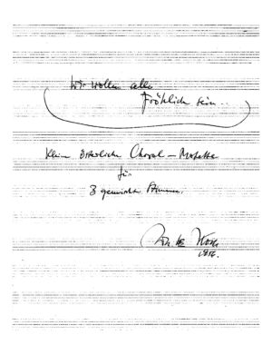 Wir wollen alle fröhlich sein - kleine österliche Choral-Motette für 3 gemischte Stimmen